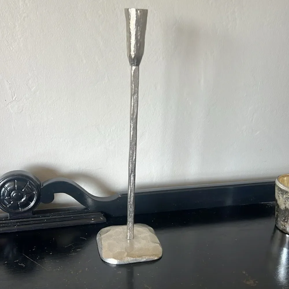Pottery Barn Silver Candle Stick